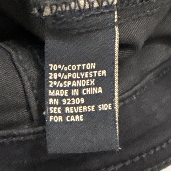 Black Denim Jacket W/ Floral Embroidery On Back Button Closure Long Sleeves Sz S - Picture 8 of 9